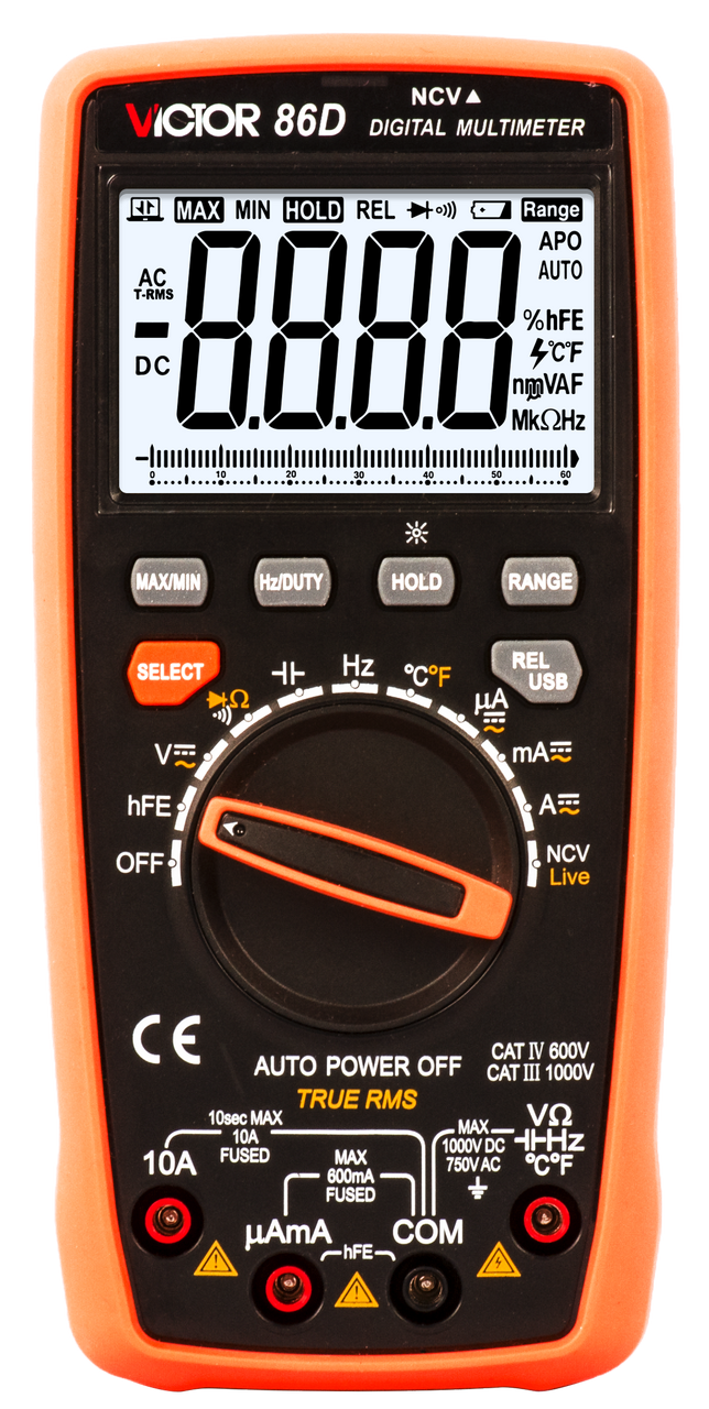 USB Digital Multimeter - Victor 86D (True RMS) - CRCibernética