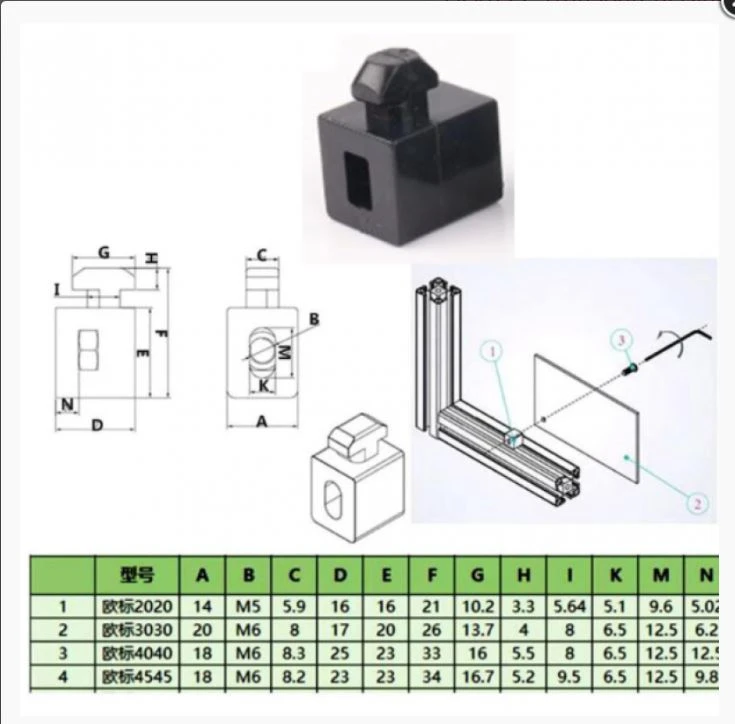 Transparent Spacer Block for 2020 Aluminum Extrusions - CRCibernética
