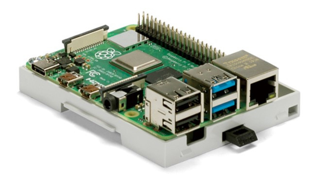 DIN Rail Enclosure for Raspberry Pi 4/ 4B - CRCibernética