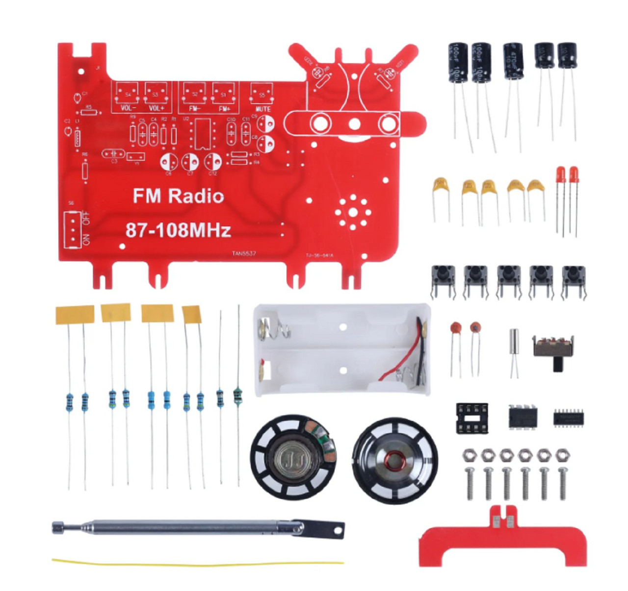 Dual Channel 87-108MHz FM Radio(Soldering Kit) - CRCibernética