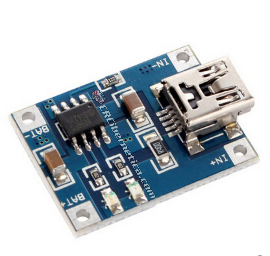 Mini USB Lipo Charger (TP4056) 1A - CRCiberntica