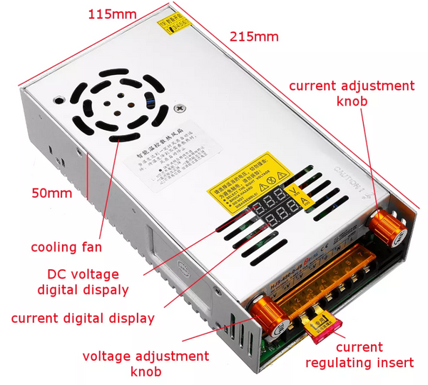 Adjustable Power Supply 0 to 48 VDC 10A