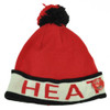 Mitchell Ness Miami Heat Cuffed Pin Pom Pom Knit Beanie Skully Red Black Winter
