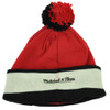 Mitchell Ness Miami Heat Cuffed Pin Pom Pom Knit Beanie Skully Red Black Winter