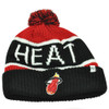 NBA '47 Brand HWC Miami Heat Calgary Black Cuffed Pom Beanie Knit Toque Hat