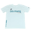 NFL Reebok Miami Dolphins Tacon Sideline Youth Tshirt Wht Tee DK3114 Large 14/16