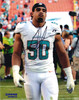 NFL Miami Dolphins Olivier Vernon #50 Autographed Picture 8x10 Flat Walk Signed