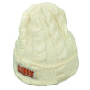 NCAA Illinois Fighting Illini Kiera Women Cuffed Crochet Beanie Knit Cream Hat