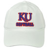NCAA Adidas Kansas Jayhawks E2461 Softball Hat Cap Curved Bill White Relaxed