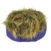 MLB Colorado Rockies Creed Flair Purple Brown Hair Visor Faux Fur Velcro Hat Cap
