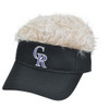 MLB Colorado Rockies Creed Flair Beige Hair Visor Adjustable Fan Velcro Hat Cap