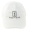 PGA Tour Golf Professional Moisture Wicking White Curved Bill Adults Hat Cap