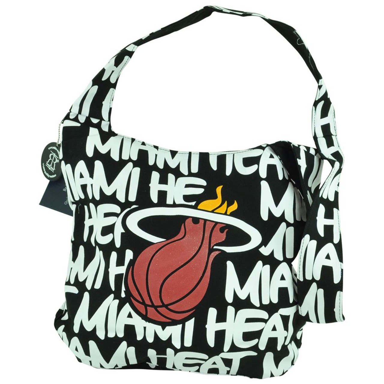 NBA Robin Ruth Miami Heat Round Shoulder Hand Bag Cross Body Purse Women  White