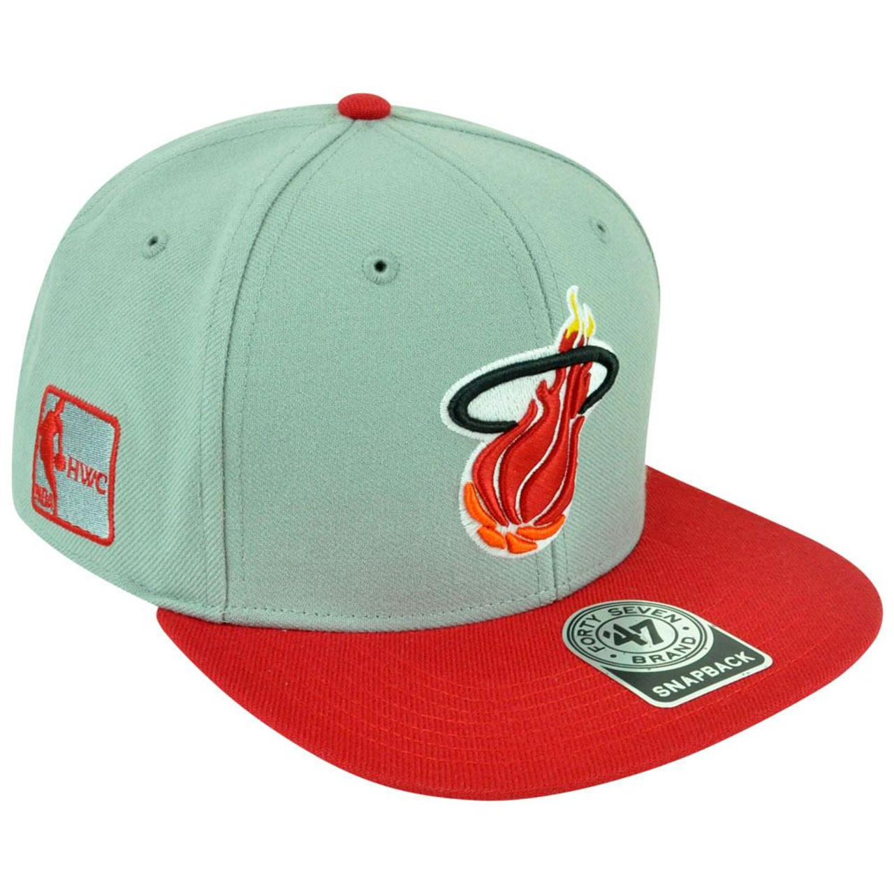 NBA MIAMI HEAT VINTAGE PLAID FLAT BILL HAT CAP
