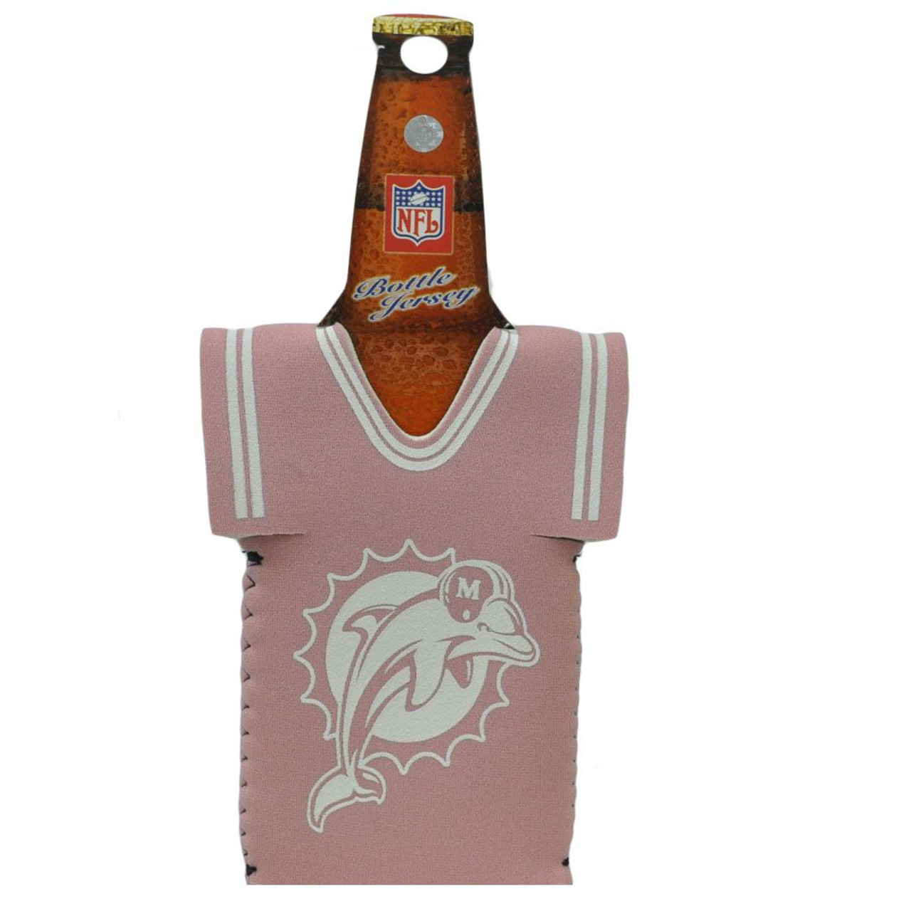 NFL Womens Miami Dolphins Jersey Novelty Coozie Bottle Beer Cooler