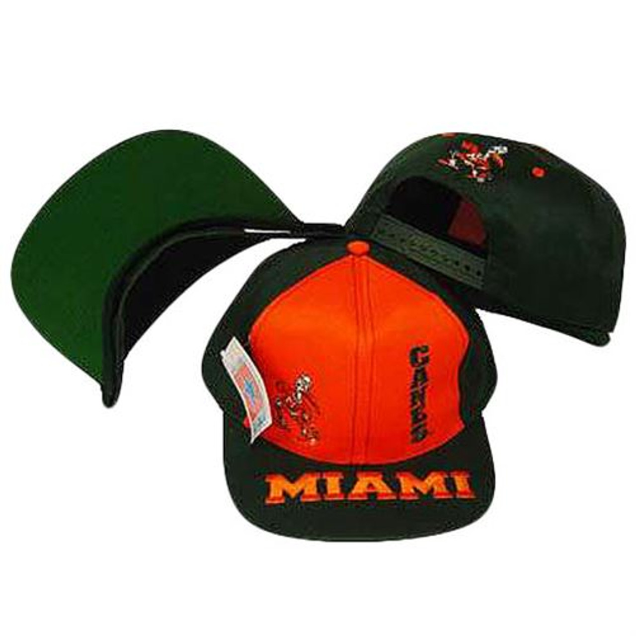 NCAA Miami Hurricanes Ibis Vintage Snapback Old School Grandeur Hat Cap  Orange