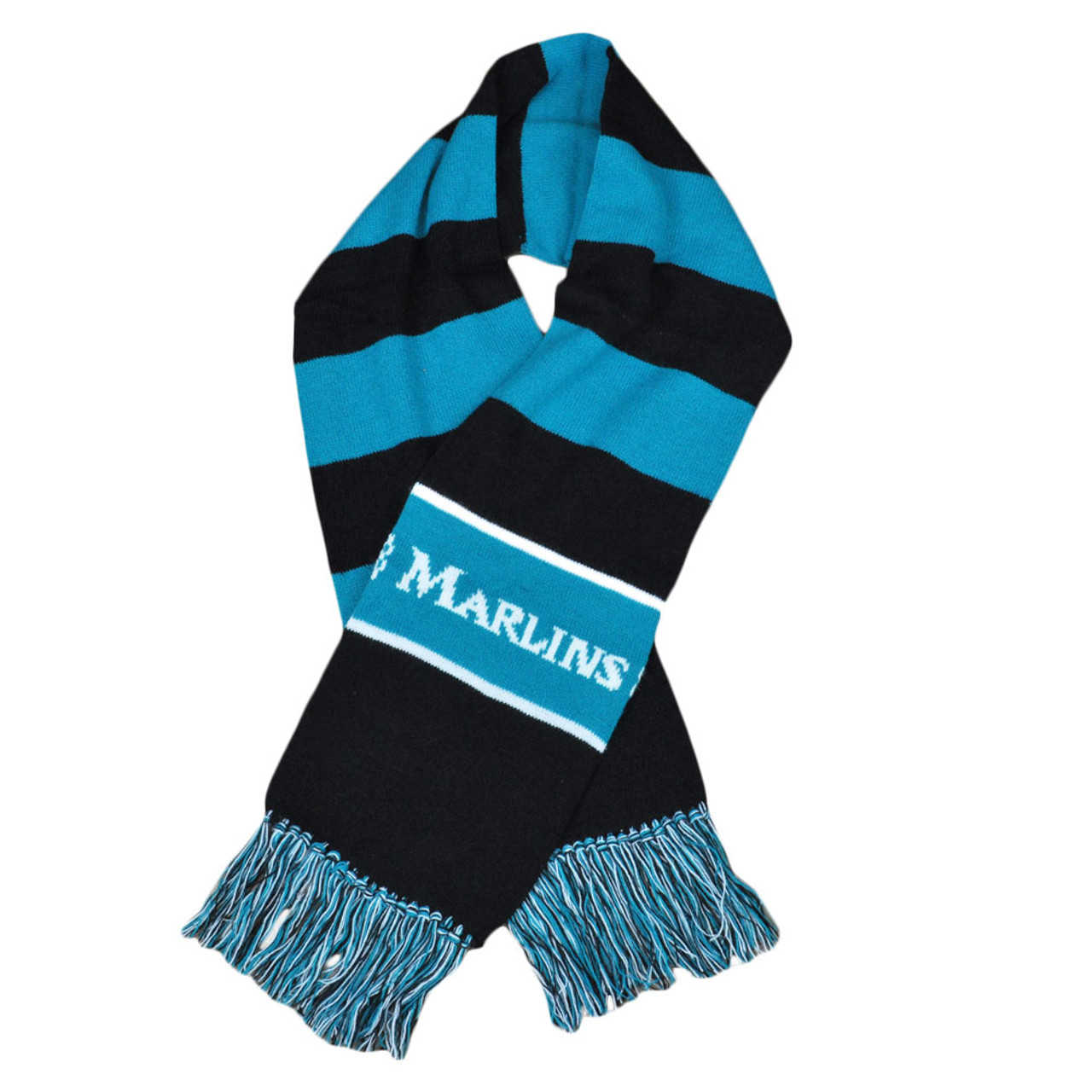 Mlb Florida Miami Marlins Striped Knitted Team Scarf Winter