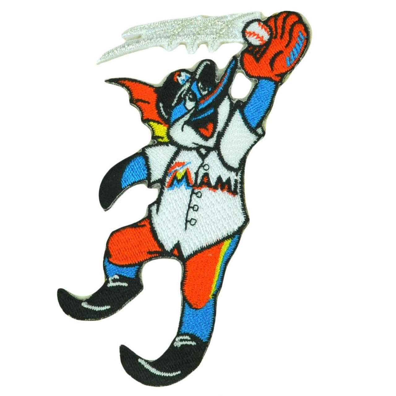 MLB Licensed Miami Marlins Billy The Marlin Baseball Mascot Patch Self  Adhesive - Sinbad Sports Store