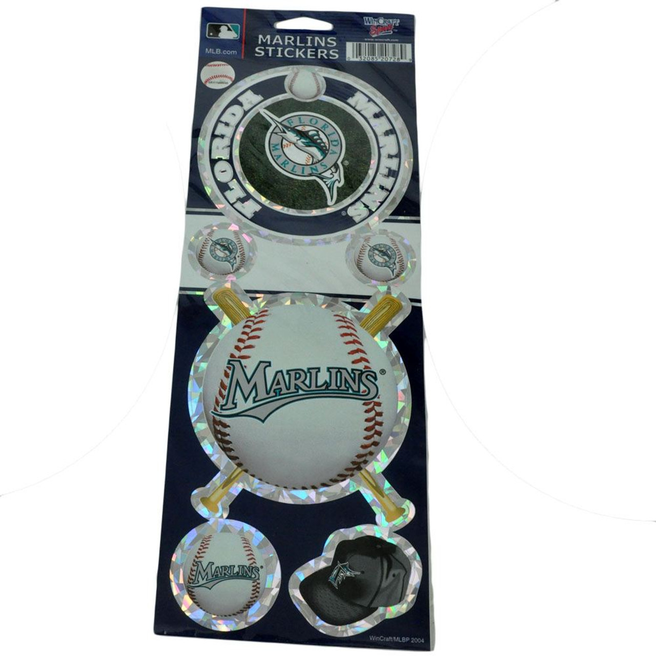 MLB Baseball Florida Marlins Logo Set of 6 Stickers Sheet Kids Child  Licensed