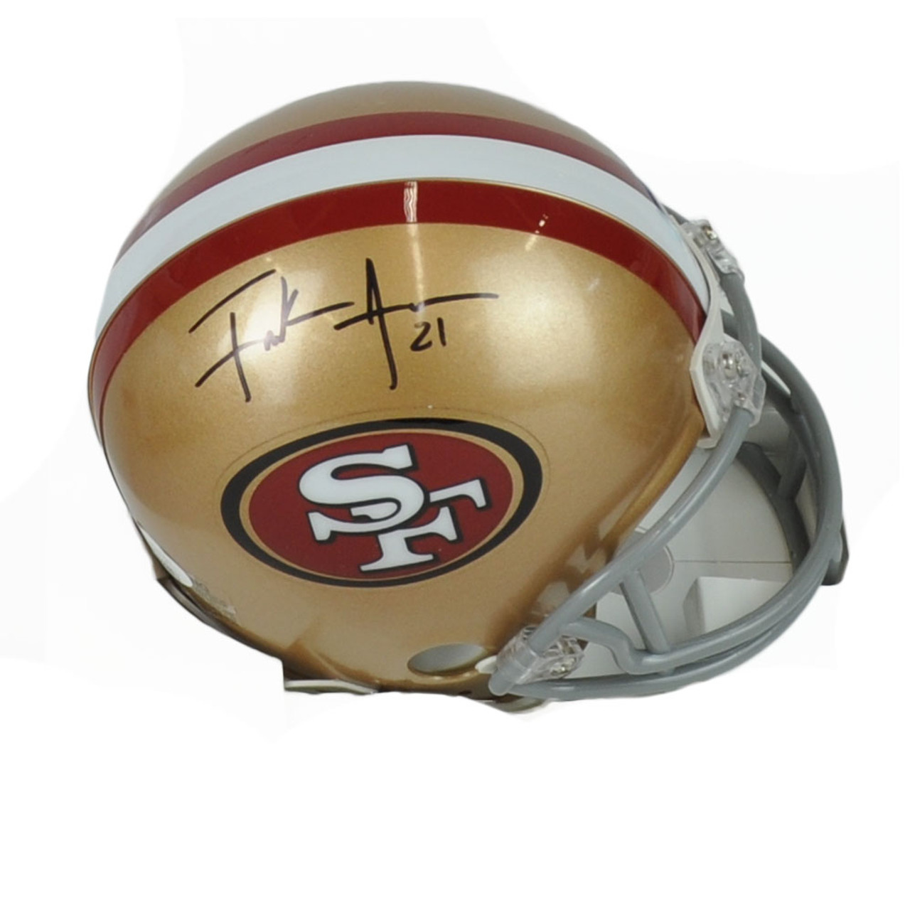 frank gore signed mini helmet