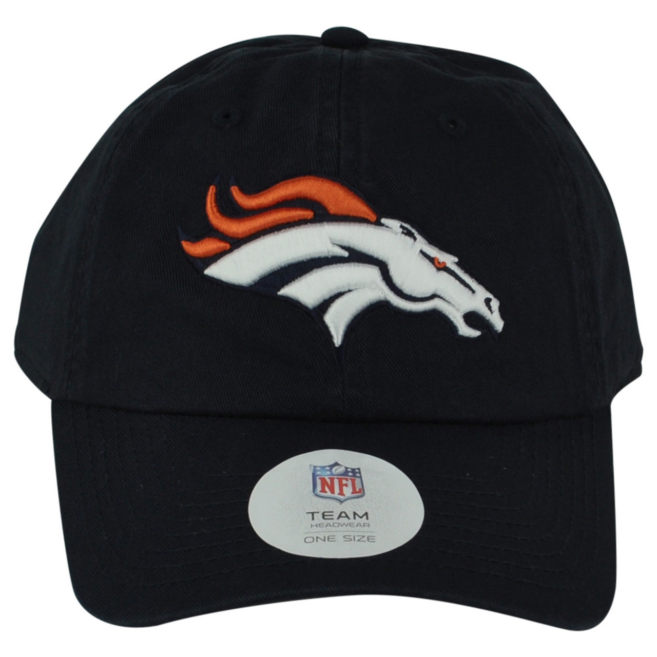 NFL Denver Broncos Cleanup Blue Navy Curved Bill Structured Adjustable Hat  Cap - Sinbad Sports Store