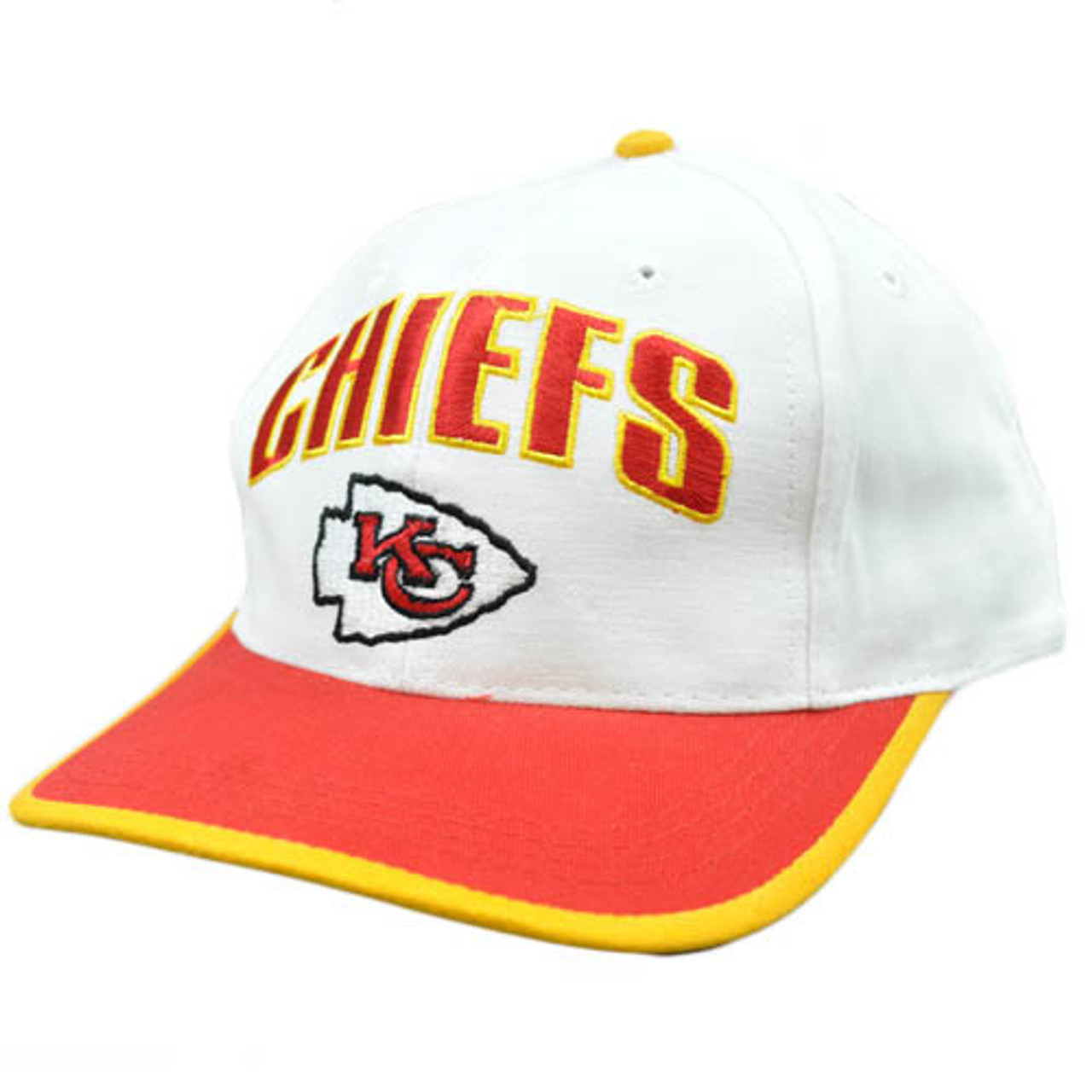 NFL Kansas City Chiefs White Red Yellow Vintage Retro Flat Bill Snapback Hat  Cap - Sinbad Sports Store