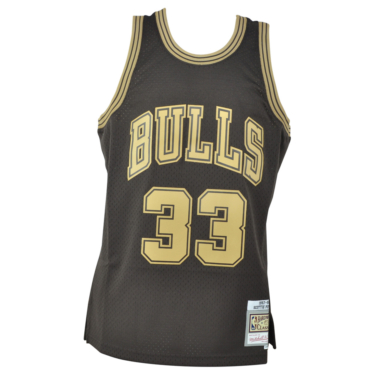 Mitchell & Ness 75th Anniversary Gold Swingman Scottie Pippen Chicago Bulls 1997-98 Jersey