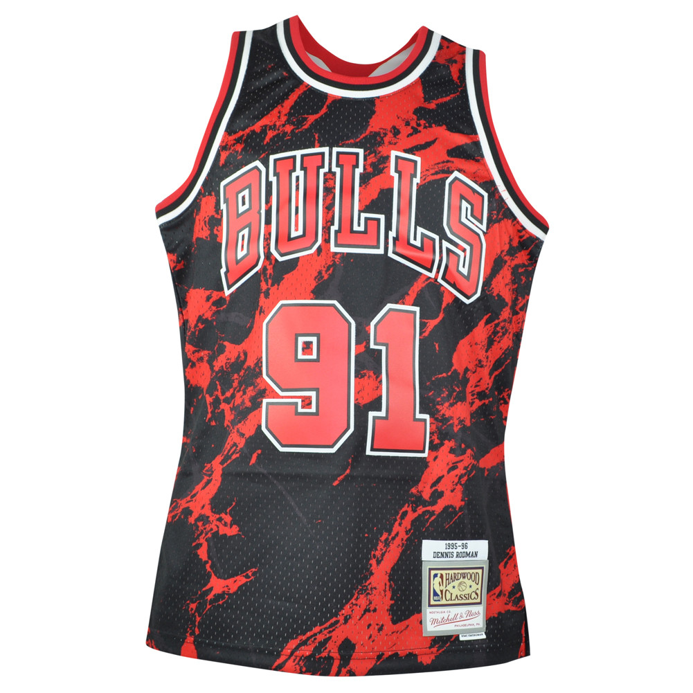 NBA Chicago Bulls Dennis Rodman 1997-98 Marble Swingman Jersey