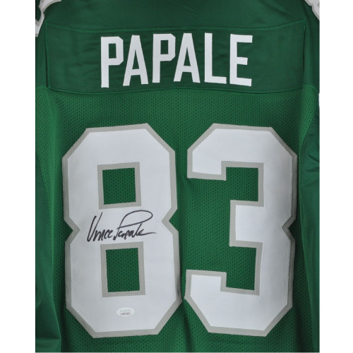 Vince Papale Philadelphia Eagles signed black and white action