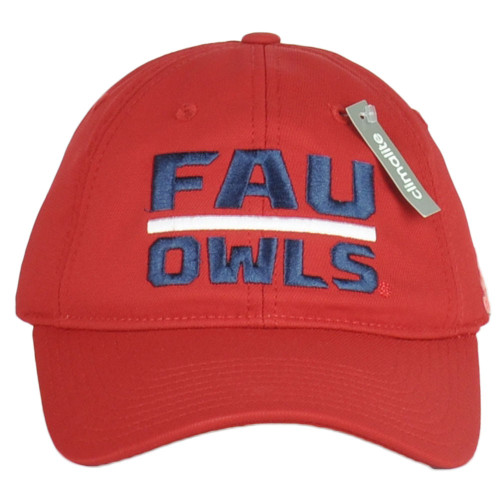 NCAA Florida Atlantic Owls W681Z Red Climate Hat Cap Curved Bill Relaxed Adult NCAA Florida Atlantic Owls W681Z Red Climate Hat Cap Curved Bill Relaxed Adult