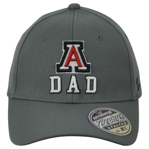 NCAA Zephyr Arizona Wildcats Dad Gray Fitted Logo Curved Bill Youth Kid Hat Cap NCAA Zephyr Arizona Wildcats Dad Gray Fitted Logo Curved Bill Youth Kid Hat Cap