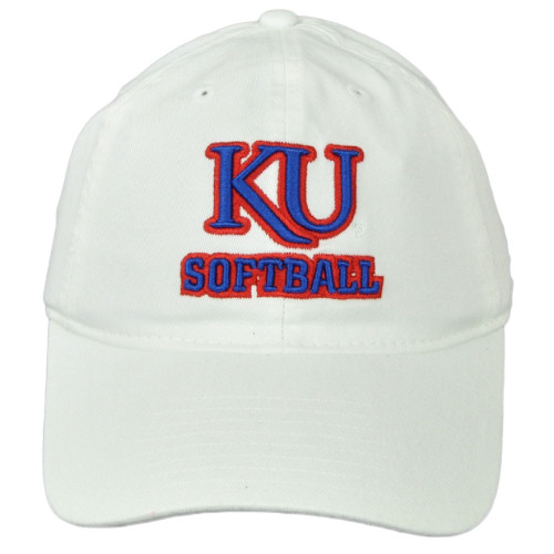 NCAA Adidas Kansas Jayhawks E2461 Softball Hat Cap Curved Bill White Relaxed NCAA Adidas Kansas Jayhawks E2461 Softball Hat Cap Curved Bill White Relaxed