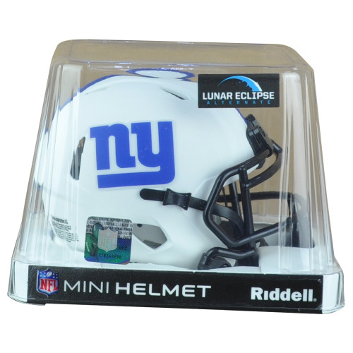NFL New York Giants Riddell Speed Lunar Eclipse White Mini Football Helmet 3 5/8 NFL New York Giants Riddell Speed Lunar Eclipse White Mini Football Helmet 3 5/8