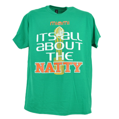NCAA Miami Hurricanes Its All About The Natty Crew Neck Adults Tshirt Tee