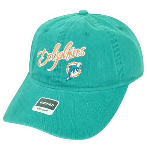 NFL Miami Dolphins Reebok Women's Adjustable Snap Back Green Mesh Cap Hat  DH1688