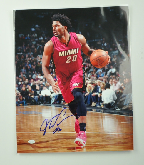 NBA Miami Heat Power Forward James Johnson 16 Signed Autographed 16x20 JSA  Dunk - Sinbad Sports Store