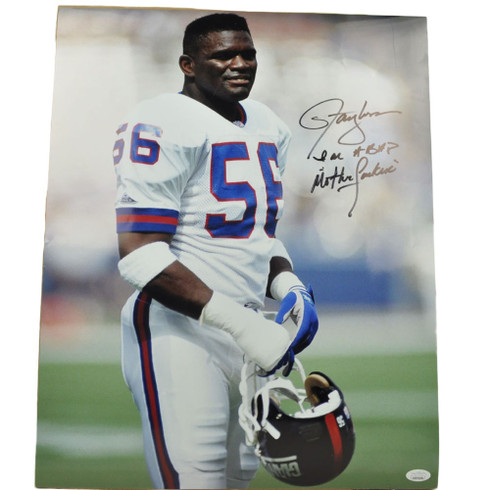 Lawrence Taylor Autographed New York Giants (Blue #56) Custom Jersey - JSA