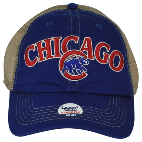 MLB Fan Favorite Chicago Cubs Men Mesh Snapback Curved Bill Adjustable Hat  Cap - Sinbad Sports Store