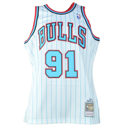 Mitchell & Ness Men's 1996 Chicago Bulls Dennis Rodman #91 Khaki Swingman  Jersey