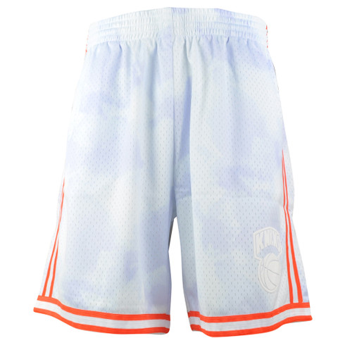  MITCHELL & NESS NBA Doodle Swingman Shorts NY Knicks 1991 (M)  White : Sports & Outdoors