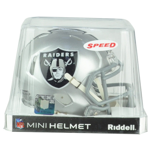 NFL Oakland Raiders Gray DLX Replica Full Size Helmet - Sinbad Sports Store