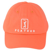 PGA Tour Golf Professional Moisture Wicking Nasturtium Curved Bill Adult Hat Cap