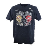 NFL Super Bowl LIV SF 49ers-KC Chiefs Men Black Short Sleeve Tshirt Tee 