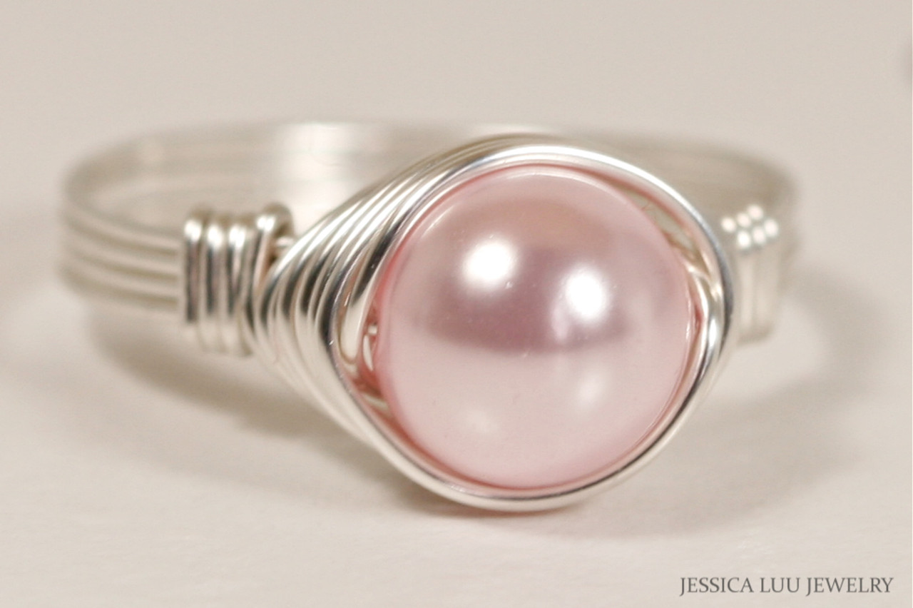 Verified Vintage - Pink Pearl & Rhinestone Ring - Chic Jewelry Boutiqu