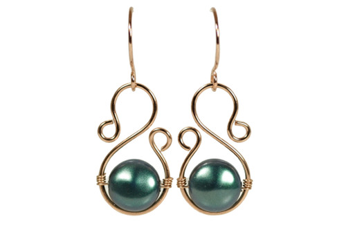 Rose Gold Tahitian Pearl Earrings - Available with Matching Necklace