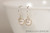 Sterling silver wire wrapped white pearl drop earrings handmade by Jessica Luu Jewelry
