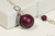 Sterling silver wire wrapped elderberry purple pearl pendant on chain necklace handmade by Jessica Luu Jewelry