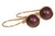 Rose Gold Dark Purple Pearl Earrings - Available with Matching Necklace and Other Metal Options