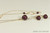 14K gold filled wire wrapped elderberry purple pearl drop earrings and necklace set handmade by Jessica Luu Jewelry