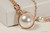 14k rose gold filled wire wrapped solitaire pendant on chain necklace with white pearl handmade  by Jessica Luu Jewelry